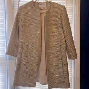 Lined womens cost gold white